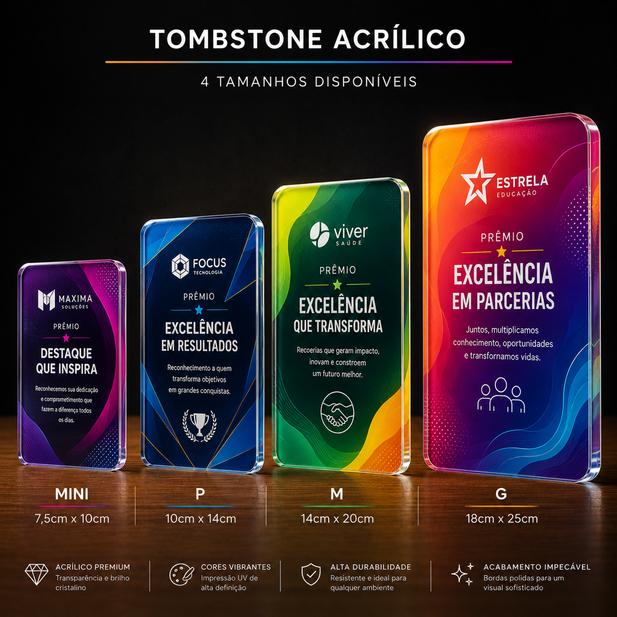 Tombstone Acrílico Premium