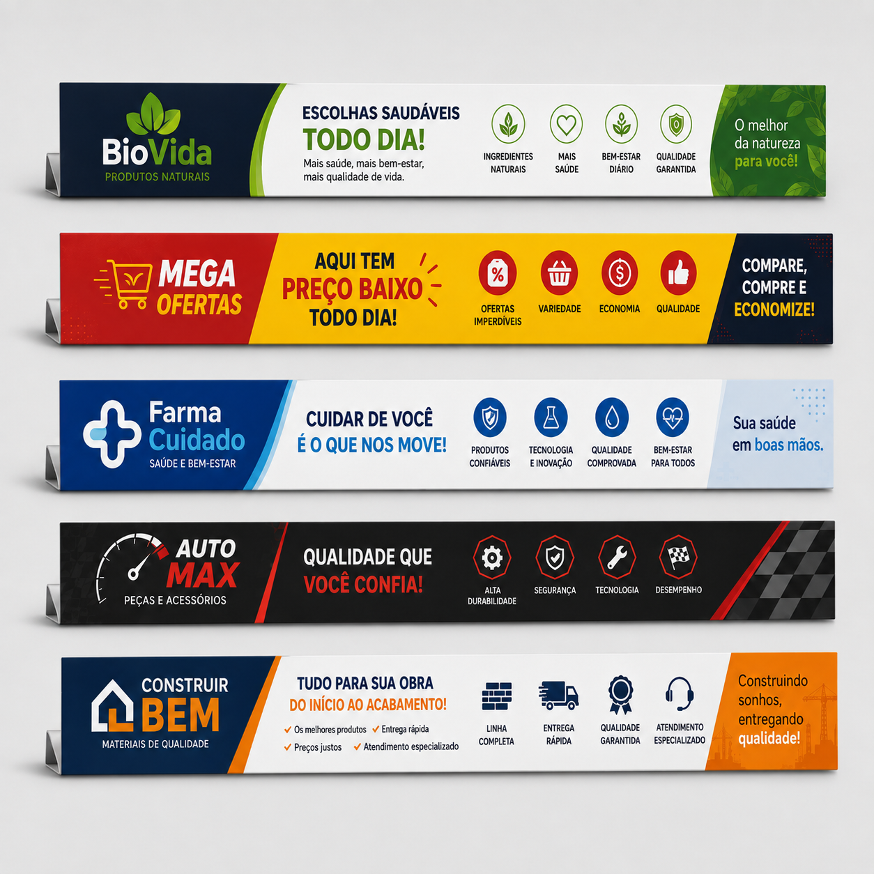Faixa de gôndola para campanha promocional
