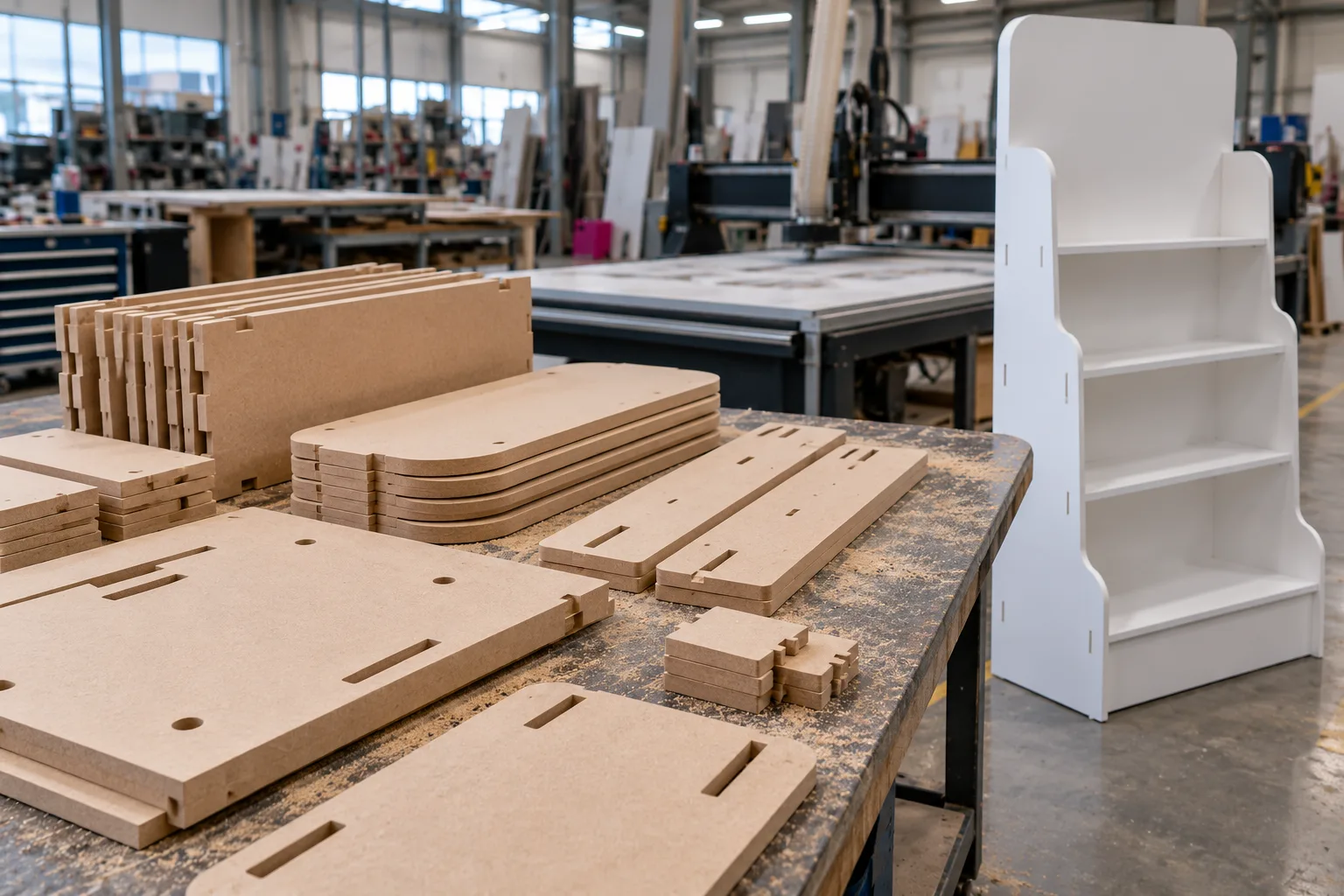 Corte router em MDF — peças cortadas na Grafíssima