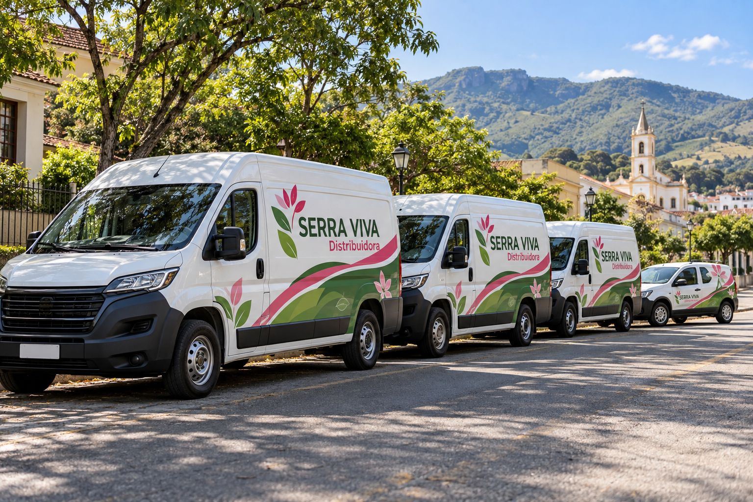 Vans e utilitários envelopados em cidade do interior paulista — Atibaia
