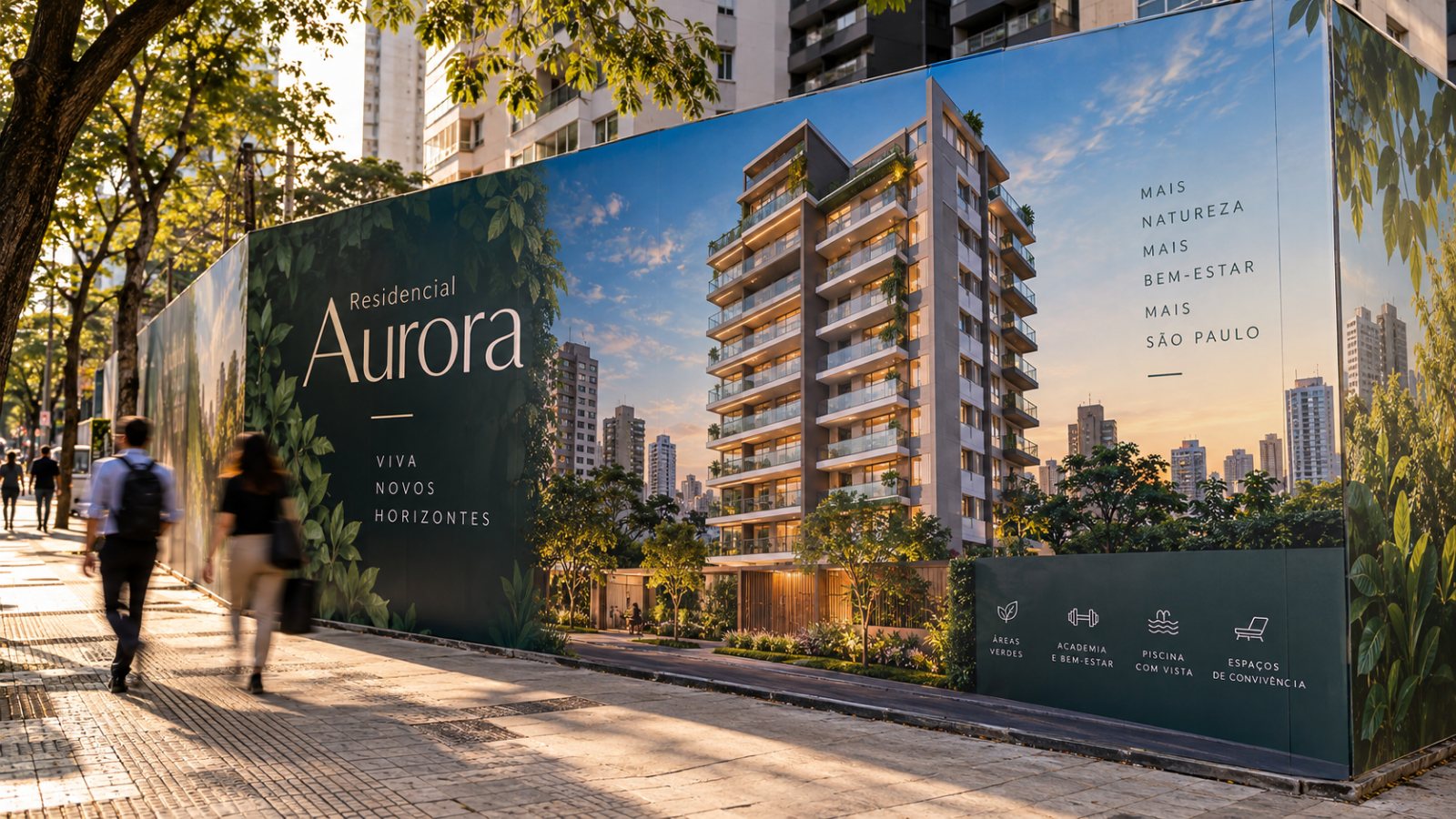 Tapume de obra adesivado em São Paulo — Grafíssima