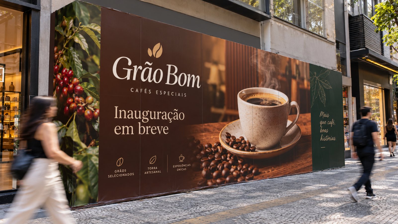 Adesivo para tapume — Lojas de rua e franquias