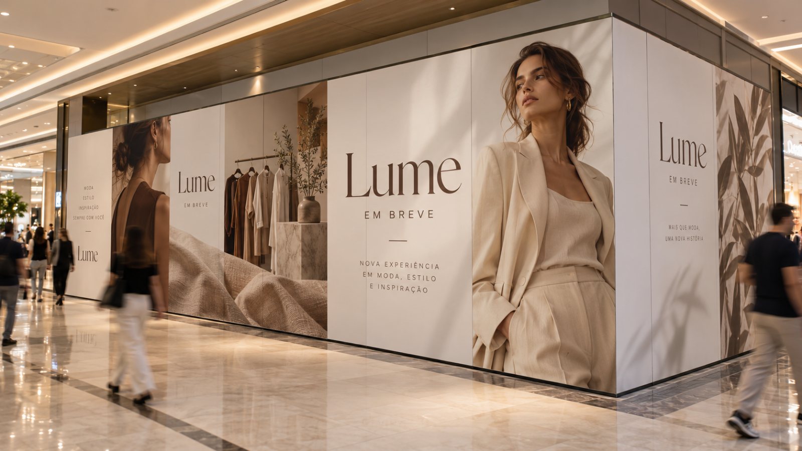 Adesivo para tapume — Shoppings e lojas em reforma