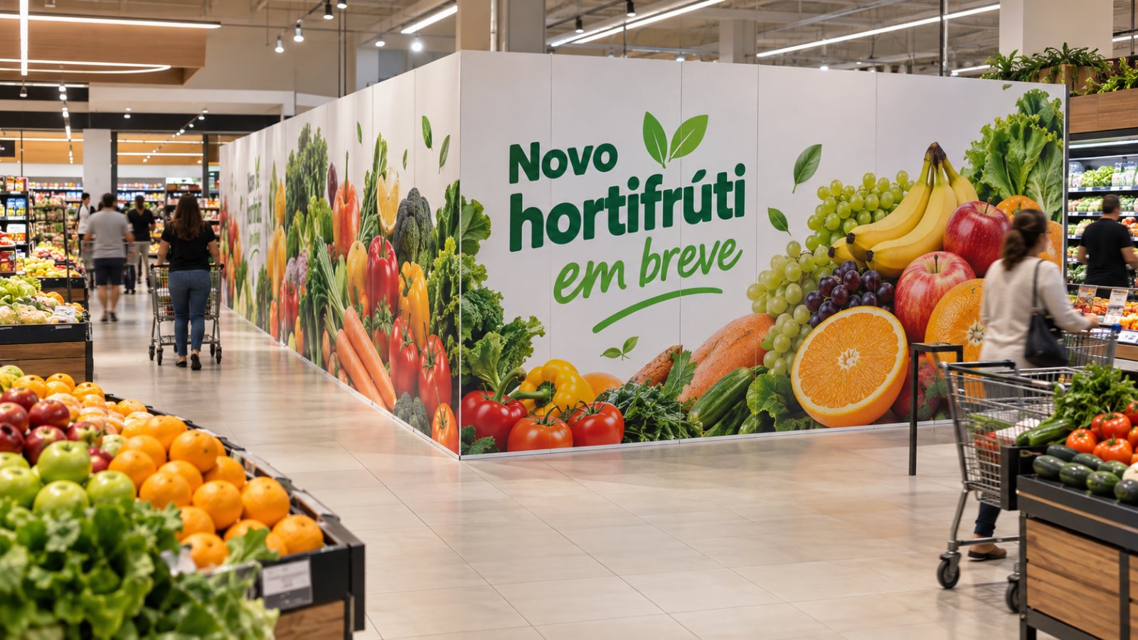 Adesivo para tapume — Supermercados e atacarejos