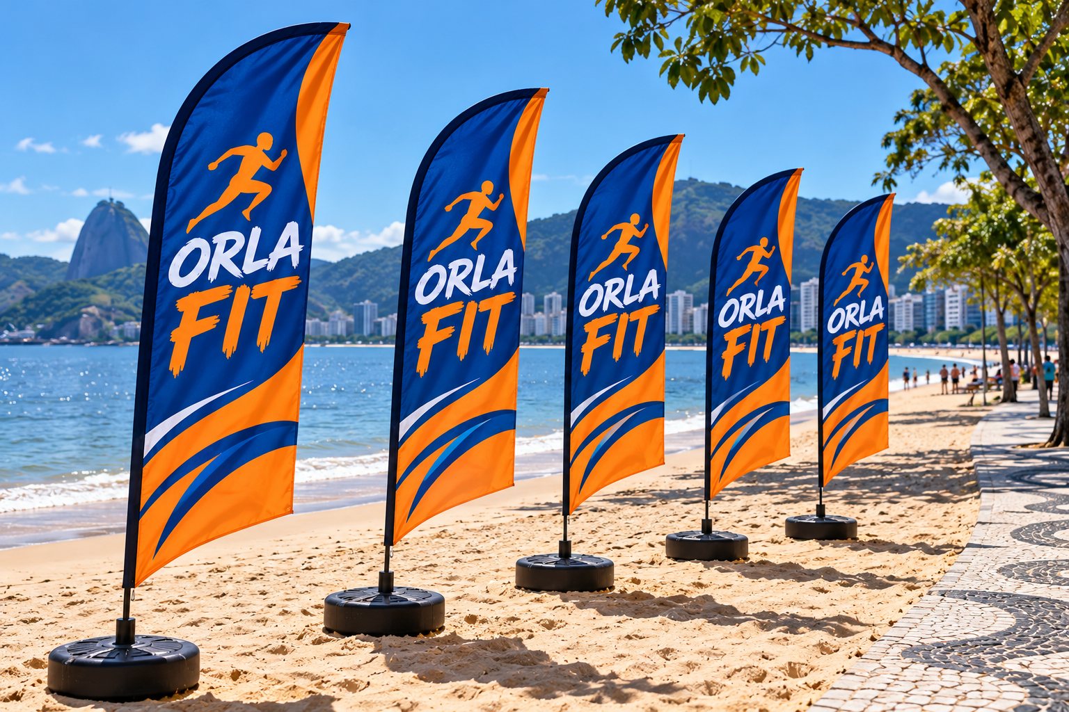Wind banners na orla de Niterói — Grafíssima